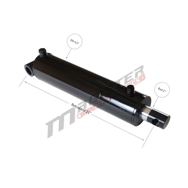 4 bore x 12 stroke hydraulic cylinder, welded pin eye double acting cylinder | Magister Hydraulics 4 bore x 12 stroke hydraulic cylinder, welded pin eye double acting cylinder | Magister Hydraulics