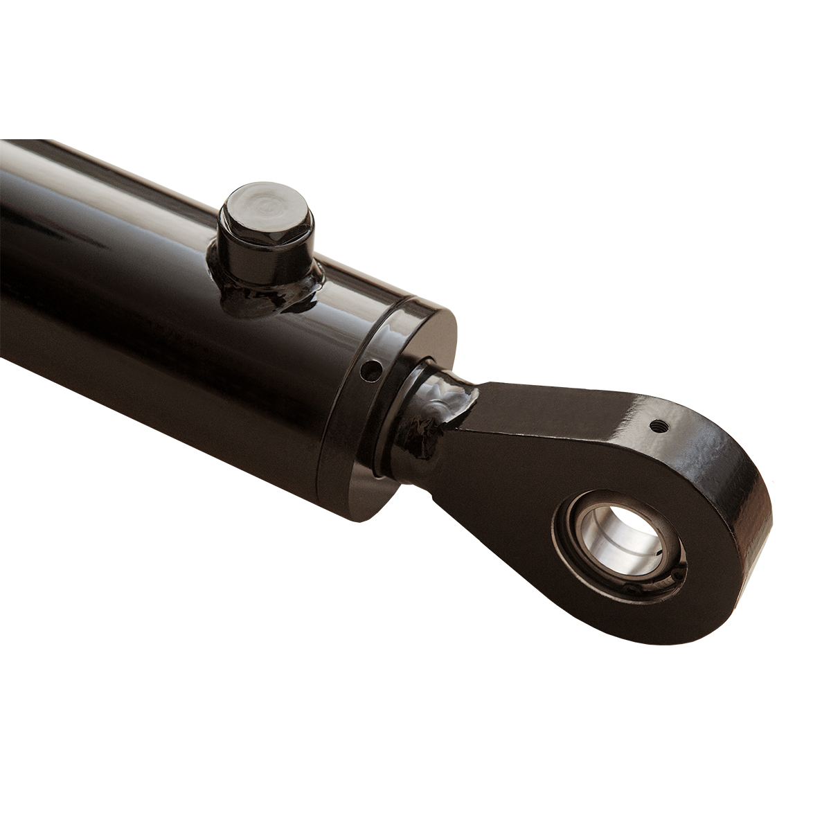 2.5 bore x 10 stroke hydraulic cylinder, welded swivel eye double acting cylinder | Magister Hydraulics