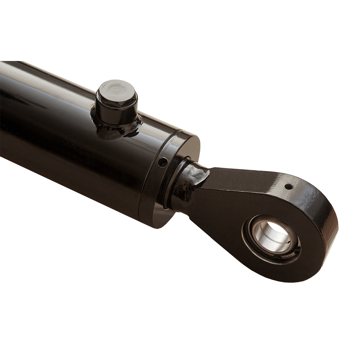 2.5 bore x 14 stroke hydraulic cylinder, welded swivel eye double acting cylinder | Magister Hydraulics