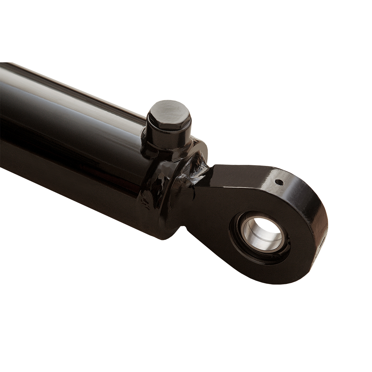 2.5 bore x 16 stroke hydraulic cylinder, welded swivel eye double acting cylinder | Magister Hydraulics