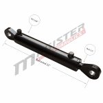 2.5 bore x 12 stroke hydraulic cylinder, welded swivel eye double acting cylinder | Magister Hydraulics