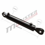 2.5 bore x 18 stroke hydraulic cylinder, welded swivel eye double acting cylinder | Magister Hydraulics