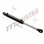 2.5 bore x 20 stroke hydraulic cylinder, welded swivel eye double acting cylinder | Magister Hydraulics