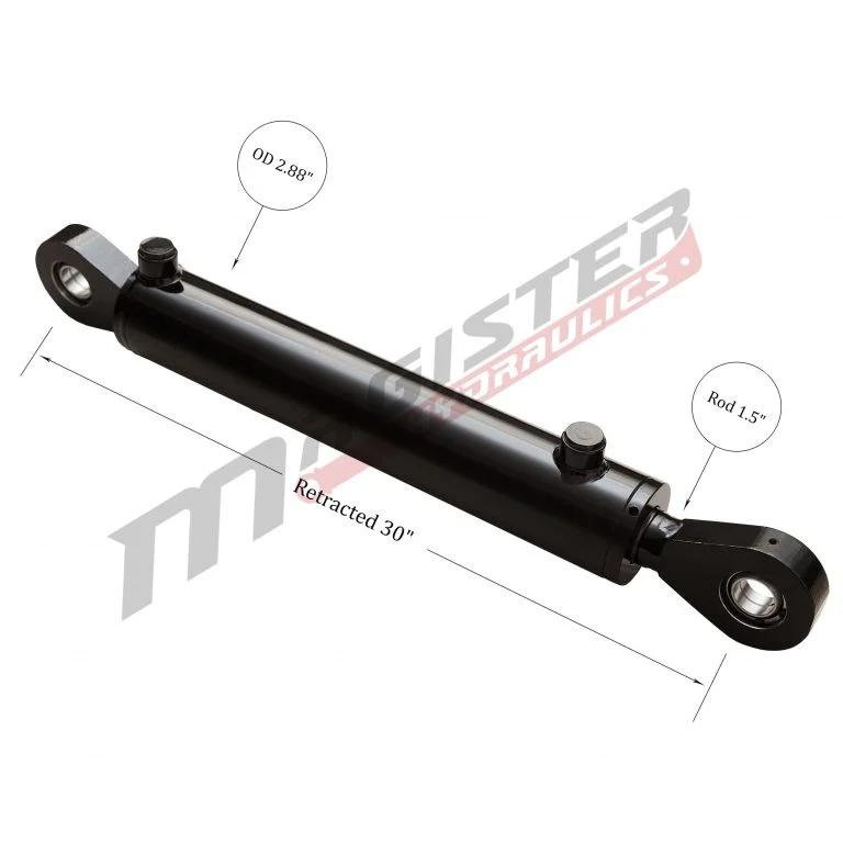 2.5 bore x 20 stroke hydraulic cylinder, welded swivel eye double acting cylinder | Magister Hydraulics 2.5 bore x 20 stroke hydraulic cylinder, welded swivel eye double acting cylinder | Magister Hydraulics