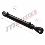 2 bore x 6 stroke hydraulic cylinder, welded swivel eye double acting cylinder | Magister Hydraulics