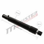1.5 bore x 8 stroke hydraulic cylinder Western, welded snow plow single acting cylinder | Magister Hydraulics