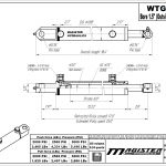 1.5 bore x 8 stroke hydraulic cylinder, welded tang double acting cylinder | Magister Hydraulics