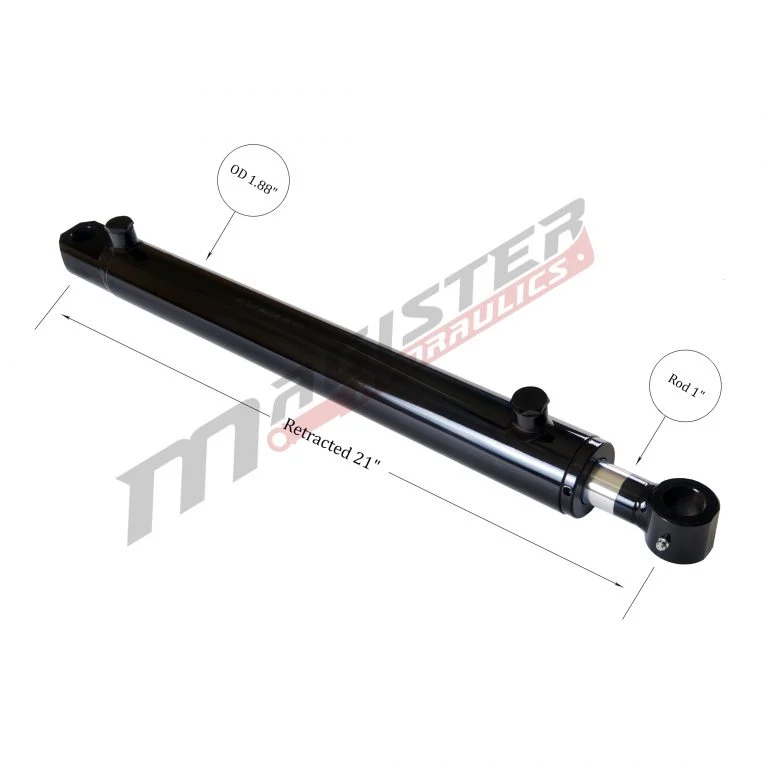 1.5 bore x 12 stroke hydraulic cylinder, welded tang double acting cylinder | Magister Hydraulics 1.5 bore x 12 stroke hydraulic cylinder, welded tang double acting cylinder | Magister Hydraulics