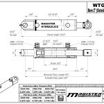 2 bore x 26 stroke hydraulic cylinder, welded tang double acting cylinder | Magister Hydraulics