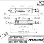 2 bore x 30 stroke hydraulic cylinder, welded tang double acting cylinder | Magister Hydraulics