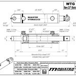 2.5 bore x 28 stroke hydraulic cylinder, welded tang double acting cylinder | Magister Hydraulics