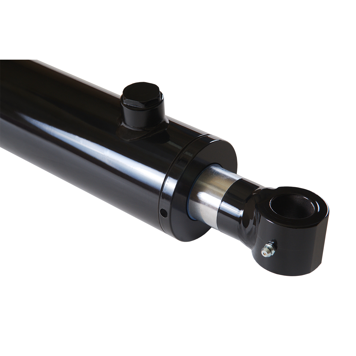 2.5 bore x 26 stroke hydraulic cylinder, welded tang double acting cylinder | Magister Hydraulics