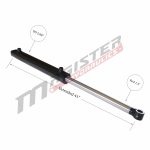 2.5 bore x 16 stroke hydraulic cylinder, welded tang double acting cylinder | Magister Hydraulics