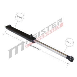 2.5 bore x 6 stroke hydraulic cylinder, welded tang double acting cylinder | Magister Hydraulics 2.5 bore x 6 stroke hydraulic cylinder, welded tang double acting cylinder | Magister Hydraulics