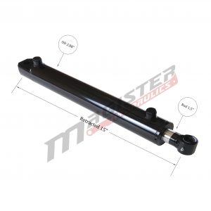 2.5 bore x 6 stroke hydraulic cylinder, welded tang double acting cylinder | Magister Hydraulics