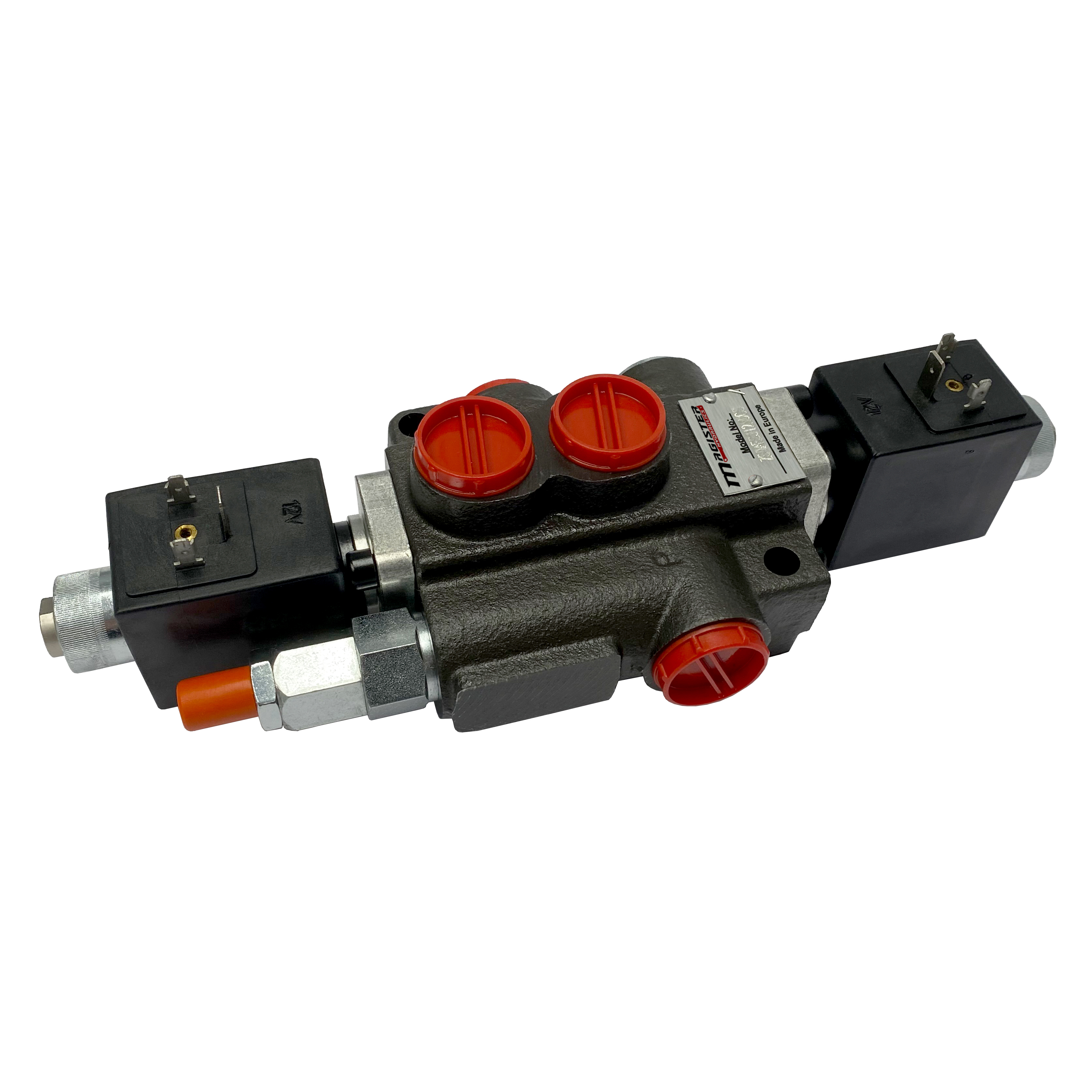 1 spool x 13 GPM solenoid hydraulic control valve, monoblock cast iron valve | Magister Hydraulics