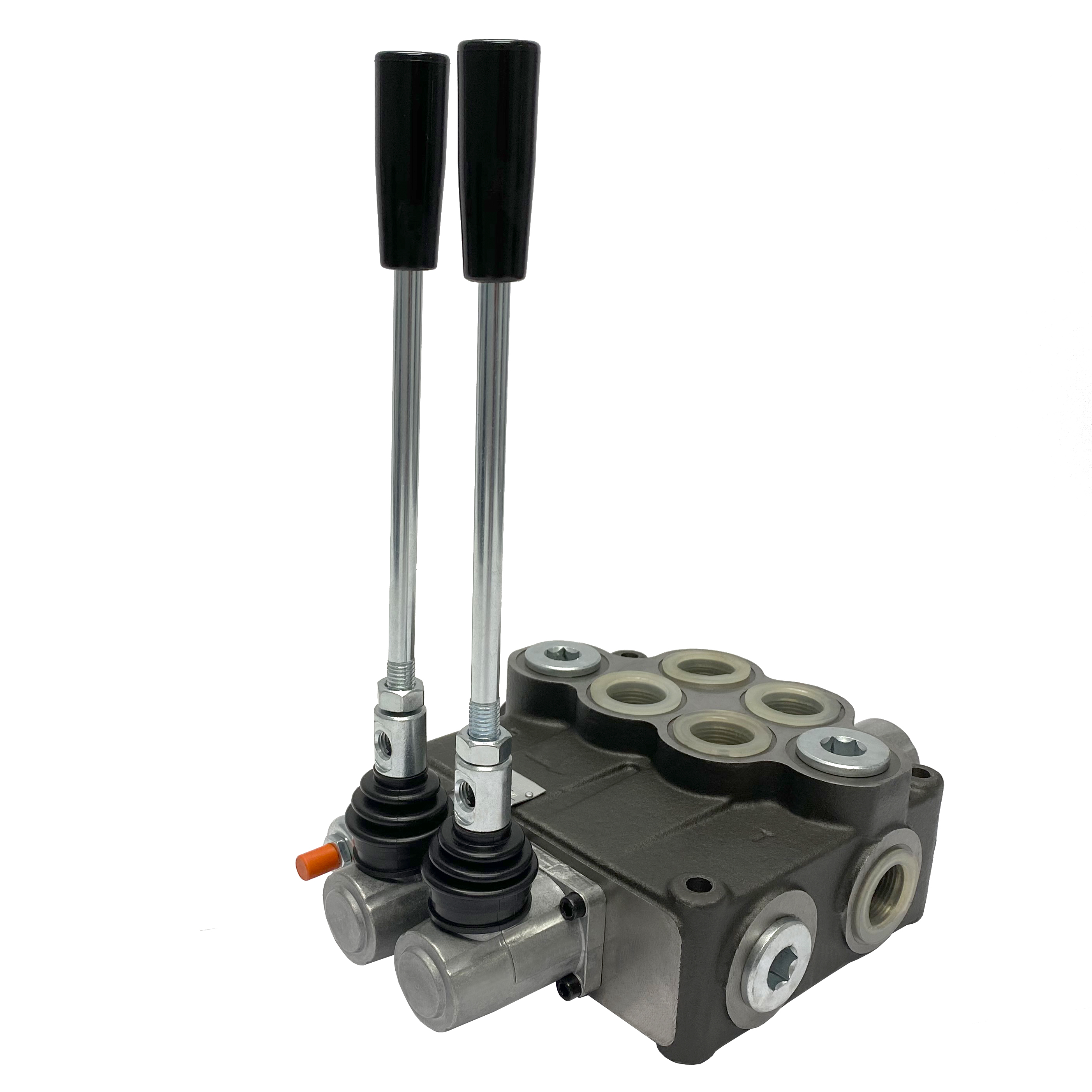 2 spool x 32 GPM hydraulic control valve, monoblock cast iron valve | Magister Hydraulics