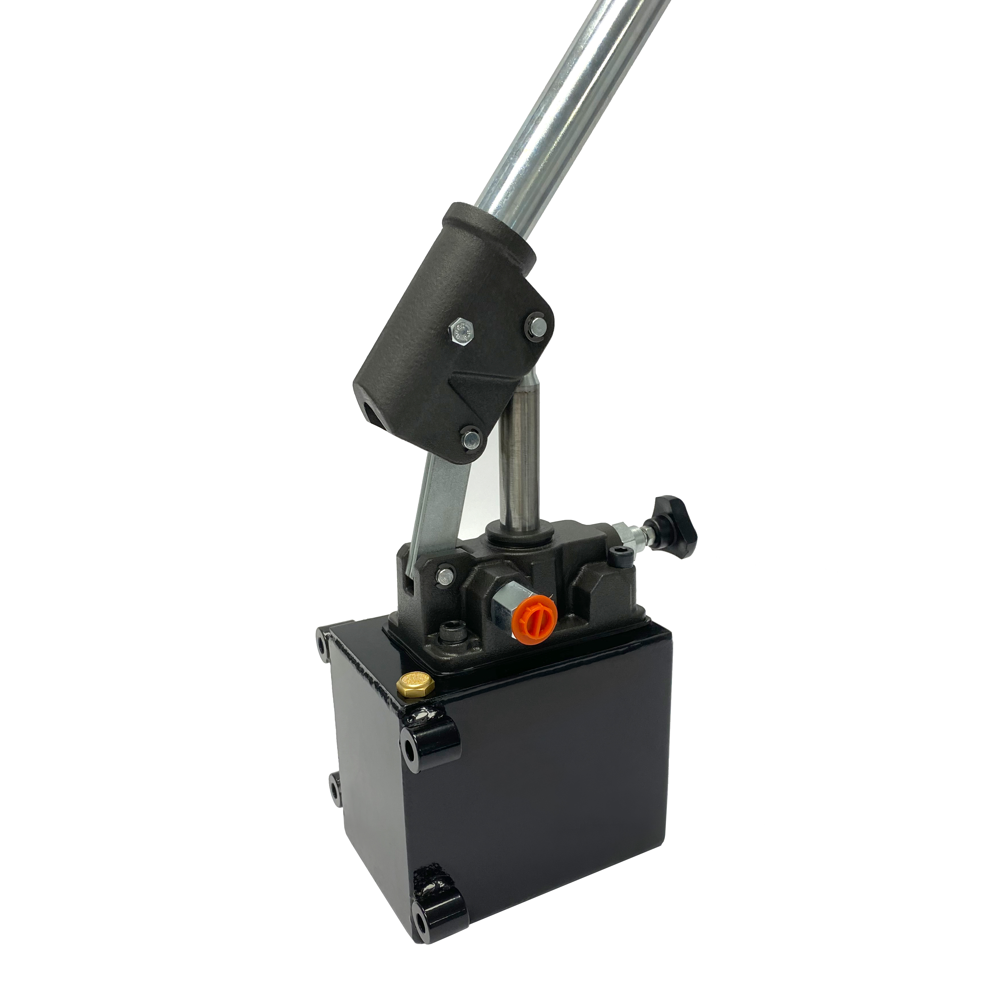 Hydraulic piston hand pump 2.7 CID with release knob for single-acting  cylinder, 1 Qrt tank