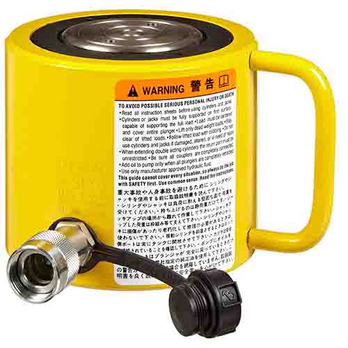 Enerpac RCS1002 | Hydraulic Cylinder, Single Acting, Low Profile,CR-400 Coupler and Dust Dap Included, 100-Ton, 2.25" Stroke | Magister