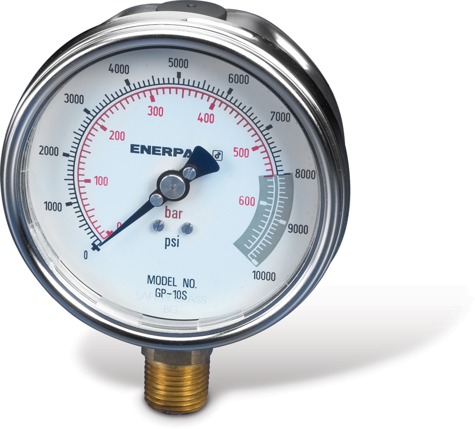 Details about   Enerpac Pressure Gauge Dual 0-160 PSI 0-1100 kPa Bottom Mount 