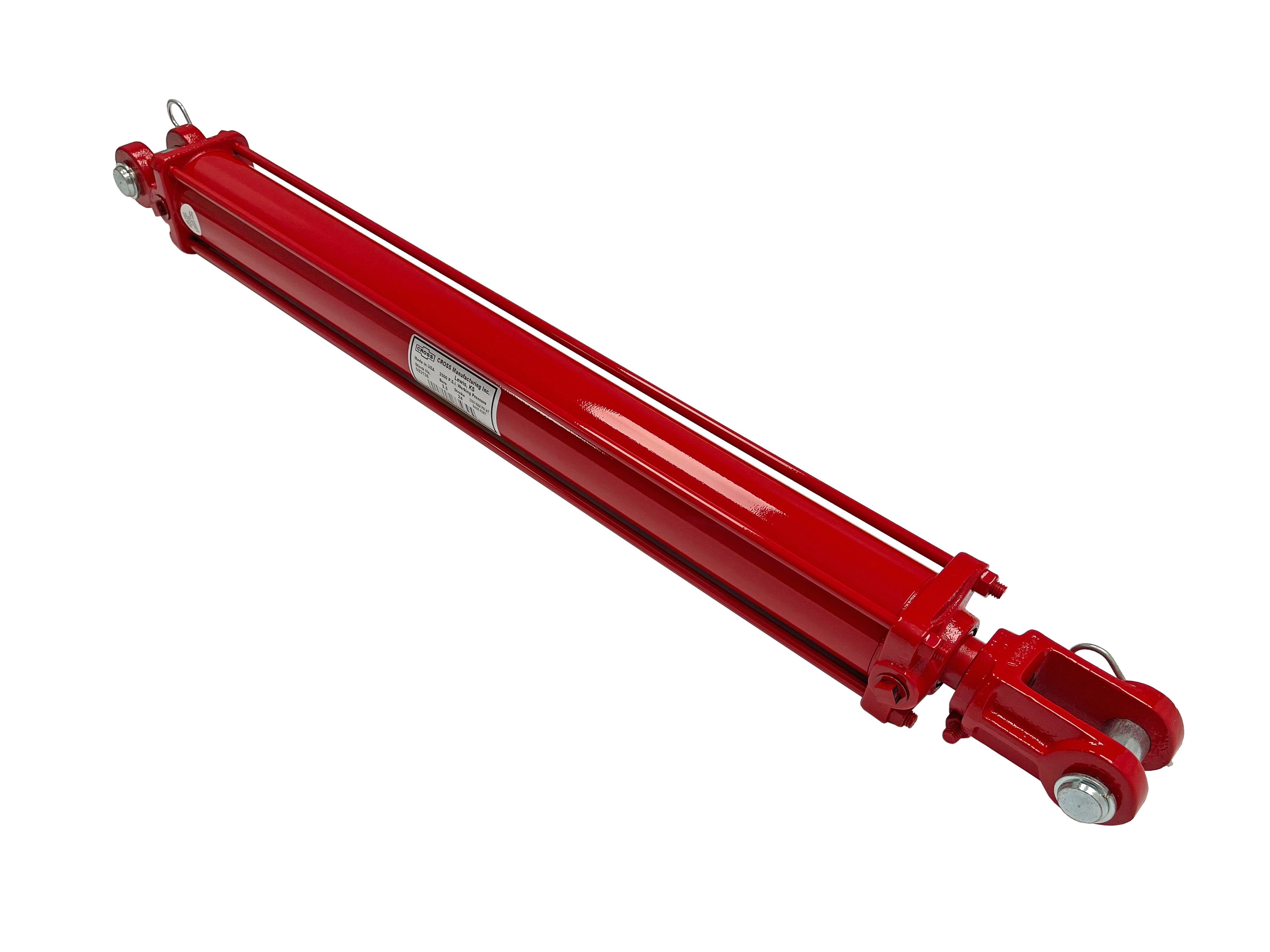 2.5 bore x 40 stroke CROSS hydraulic cylinder, tie rod double acting cylinder DB series | CROSS MANUFACTURING