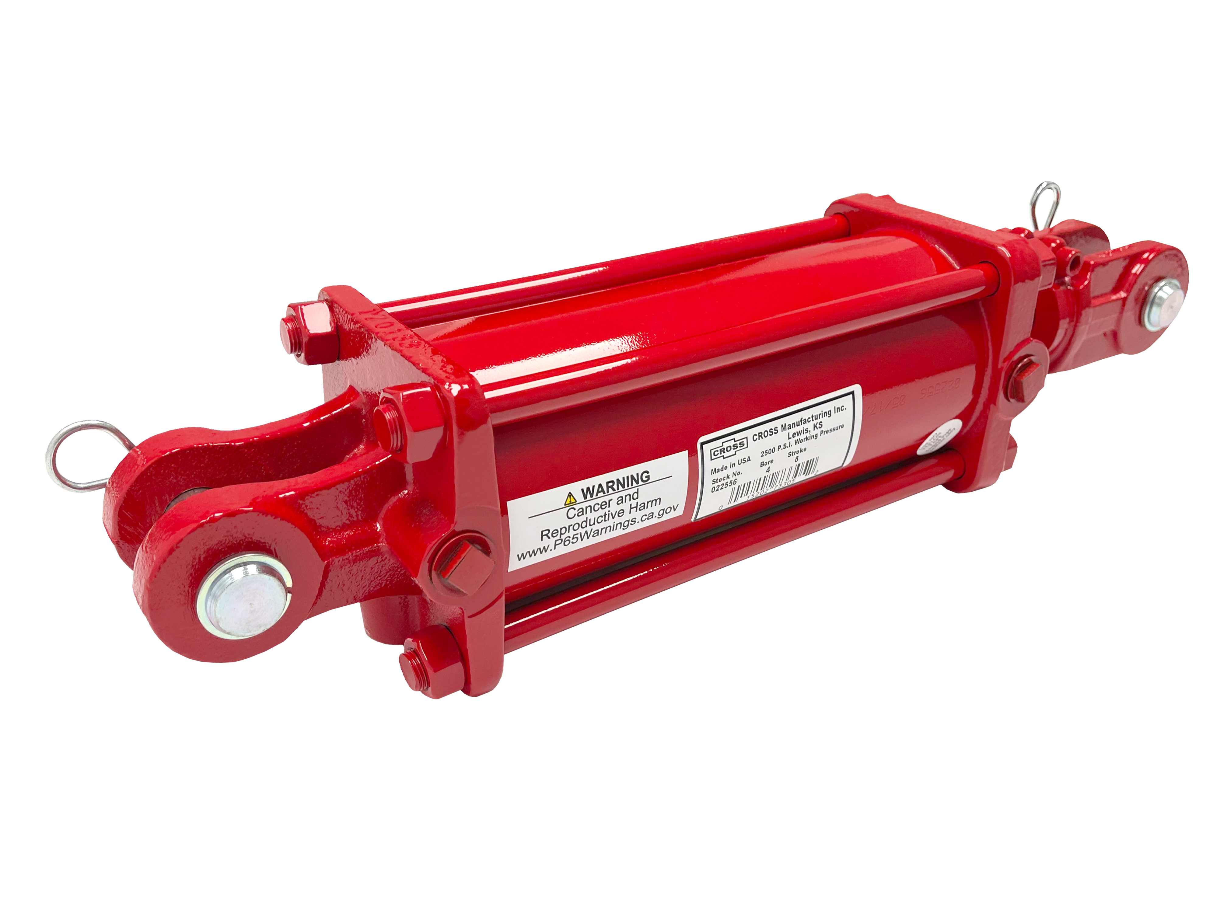 3.5 bore x 8 stroke CROSS rephasing hydraulic cylinder, tie rod double acting cylinder DR series | CROSS MANUFACTURING