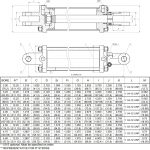 3.25 bore x 8 stroke CROSS rephasing hydraulic cylinder, tie rod double acting cylinder DR series | CROSS MANUFACTURING