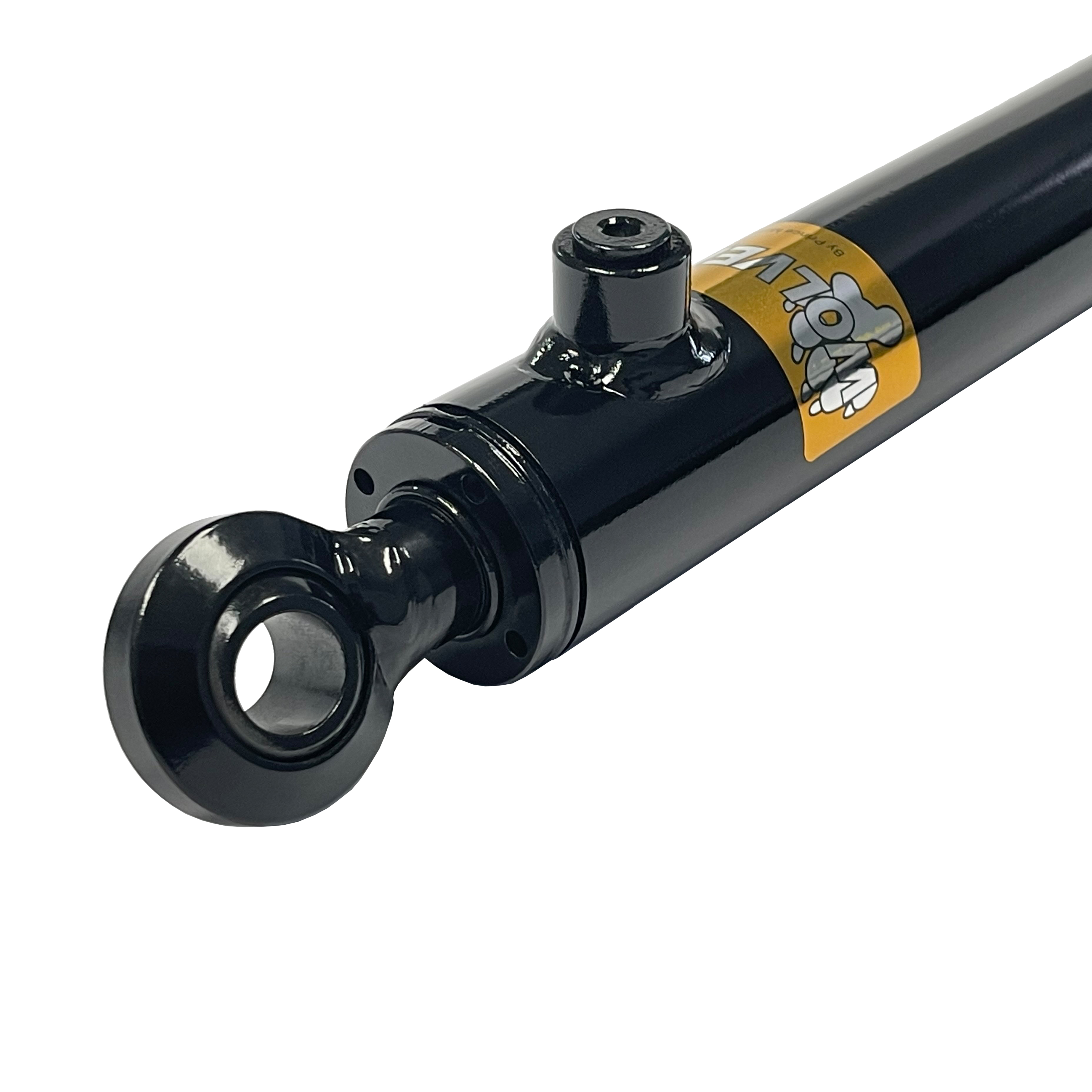 1.5 bore x 16 stroke swivel eye hydraulic cylinder, welded swivel eye double acting cylinder | Prince Hydraulics