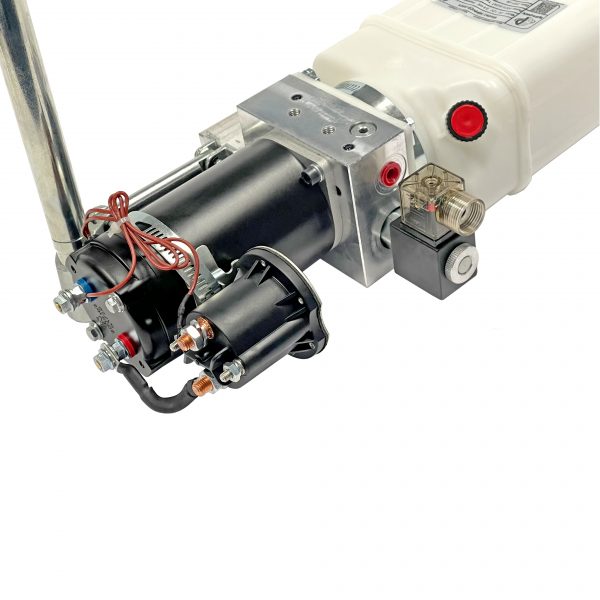 single acting 1.5 quarts steel reservoir hydraulic wheelchair power unit 12V DC by Hydro-Pack | Magister Hydraulics single acting 1.5 qts plastic reservoir wheelchair power unit 12V DC by Hydro-Pack