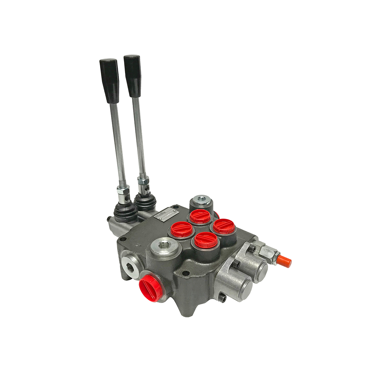 2 spool x 13 GPM hydraulic control valve motor center, monoblock cast iron valve | Magister Hydraulics