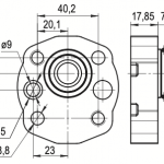 1.6 mini hydraulic gear pump, flat tang shaft counter-clockwise gear pump | Magister Hydraulics