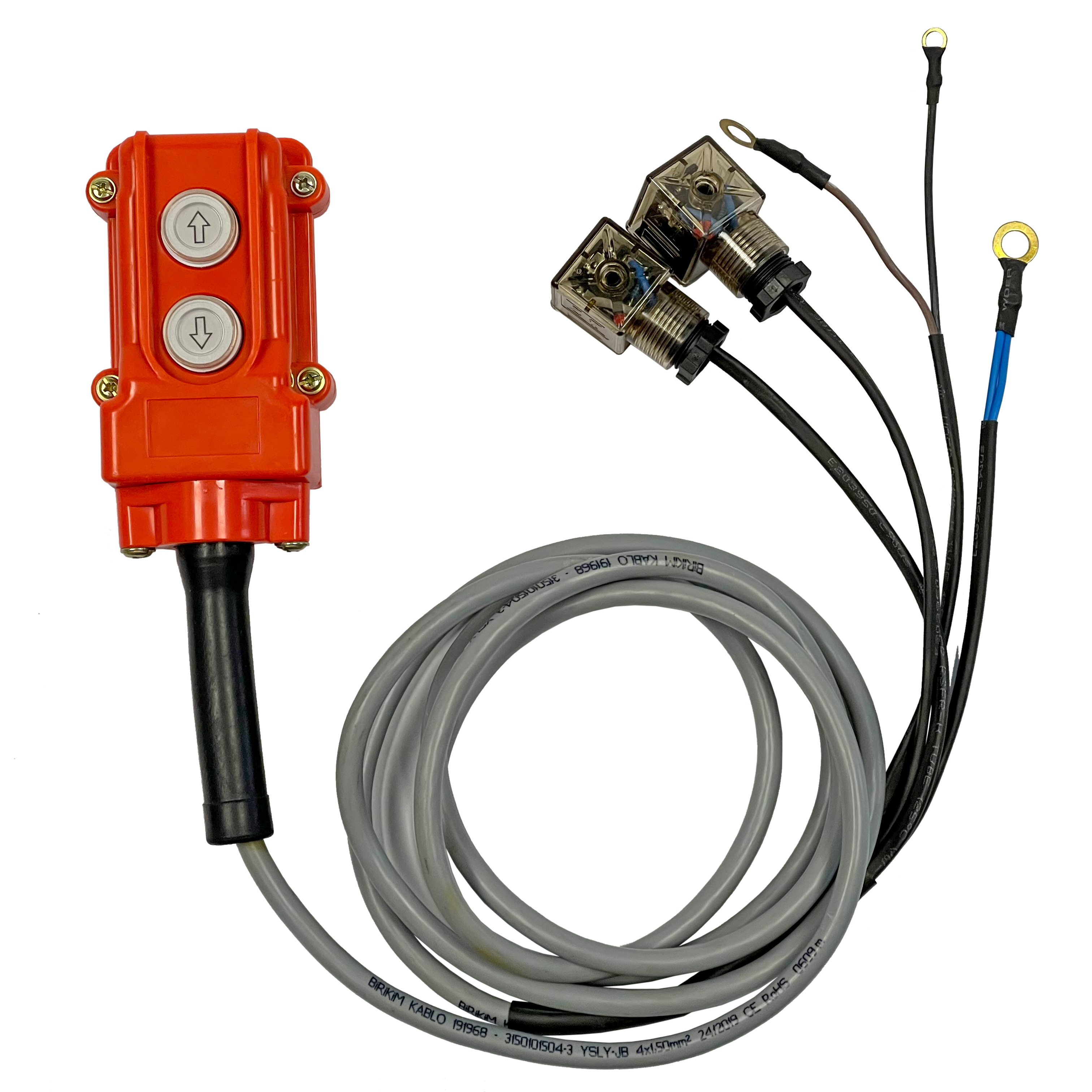 Double Acting 2 Button Hydraulic Remote Controller | 12V DC 8 FT Cable Length | Magister Hydraulics