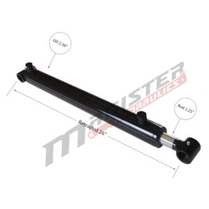 2" bore x 18" stroke cross tube hydraulic cylinder