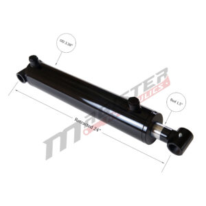 3" bore x 16" stroke cross tube hydraulic cylinder