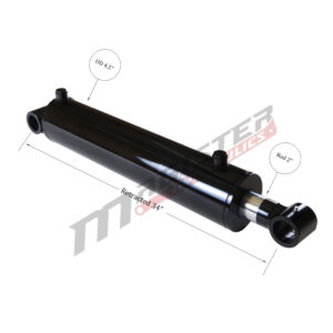 4" bore x 24" stroke cross tube hydraulic cylinder