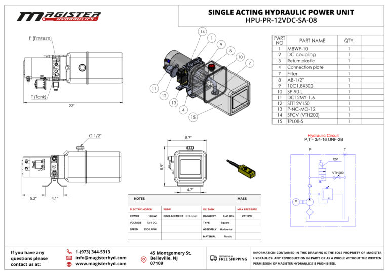 HPU-PR-12VDC-SA-08-drawing