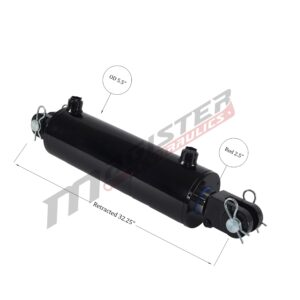 5" bore x 20" stroke clevis hydraulic cylinder