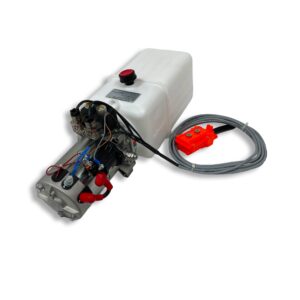 12 Volt DC Double Acting Dump Trailer Hydraulic Pump 6 QTs Plastic Reservoir
