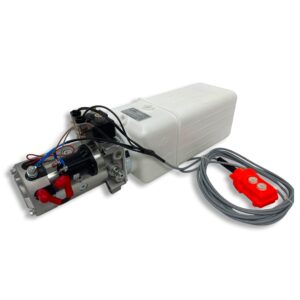 12 Volt DC Double Acting Dump Trailer Hydraulic Pump 12 QTs Plastic Reservoir