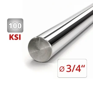 Chrome Plated Steel Rod 100 KSI 3/4 in Dia.
