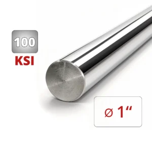 Chrome Plated Steel Rod 100 KSI 1 in Dia.