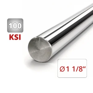 Chrome Plated Steel Rod 100 KSI 1 1/8 in Dia.