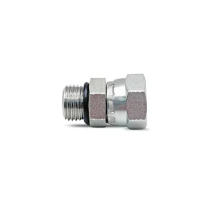 3/8" ORB Male x 1/4" NPT Female Straight SAE Adapter Swivel