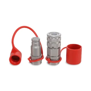 3/8″ Flat Face Hydraulic Quick Couplers Set - 1/2″ NPT Port