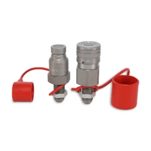1/2″ Flat Face Hydraulic Quick Couplers Set - 1/2″ JIC Port Bulkhead Mount
