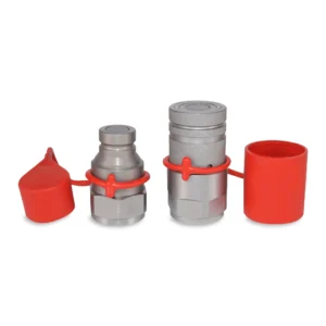 1″ Flat Face Hydraulic Quick Couplers Set - 1-1/4″ NPT Port