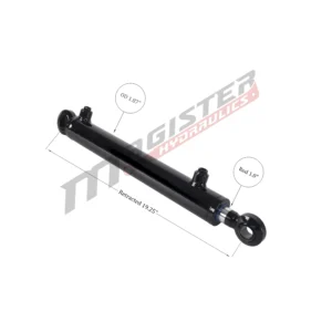 1.5" bore x 12" stroke swivel ball hydraulic cylinder