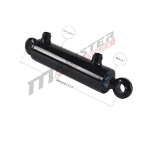 2.5" bore x 10" stroke swivel ball hydraulic cylinder